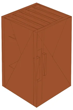 TruStile TMUN5000 alternative — Estate Millwork 5-panel flat panel door in Mahogany